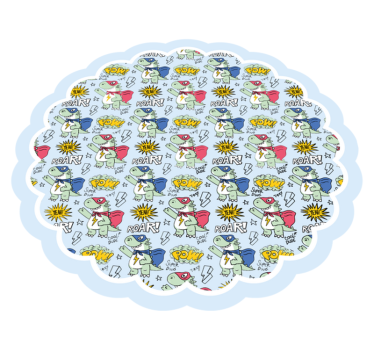 Superheld dino's vinyl tapijt kind - TenStickers