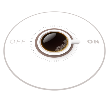 Cafeïne schakelaar vinyl tapijt zinnen en teksten - TenStickers