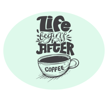 Koffie citaat motief vinyl tapijt zinnen en teksten - TenStickers