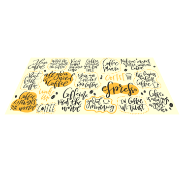 Koffie houdt van espresso vinyl tapijt zinnen en teksten - TenStickers