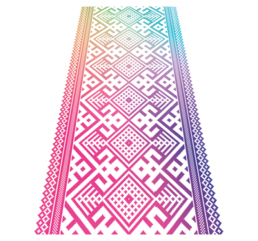 Geometrische speeltijd vinyl tapijt kind - TenStickers