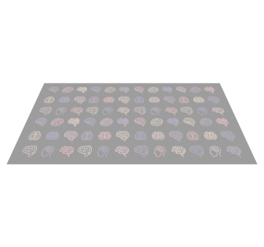 Educatieve hersenpatronen vinyl tapijt meer kinderen - TenStickers