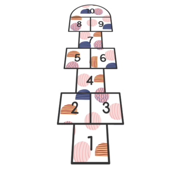 Hinkelen nummers vinyl tapijt alfabet - TenStickers