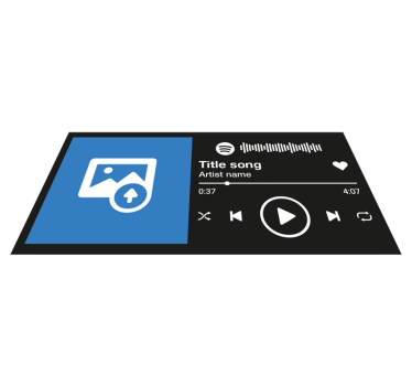 Aangepaste nummerweergave vinyl tapijt zinnen en teksten - TenStickers