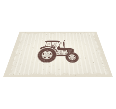 Rustieke tractorvertegenwoordiging vinyl tapijt textuur - TenStickers