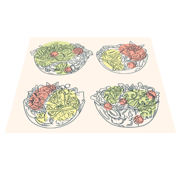 Slakom illustraties vinyl tapijt eetkamer - TenStickers
