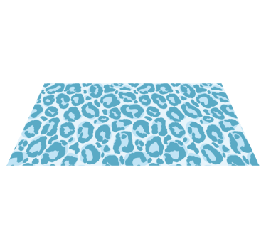 Blauwe giraffevlekken vinyl vloerkleed dierenprint - TenStickers