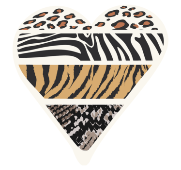 Safari hart vinyl vloerkleed dierenprint - TenStickers