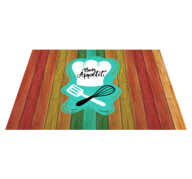 Bon appetit embleem vinyl tapijt zinnen en teksten - TenStickers