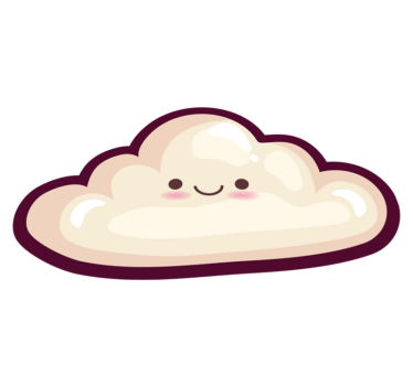 Lachende wolk vinyl tapijt kind - TenStickers