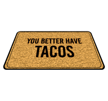 Welkomstbericht voor taco's vinyl tapijt zinnen en teksten - TenStickers