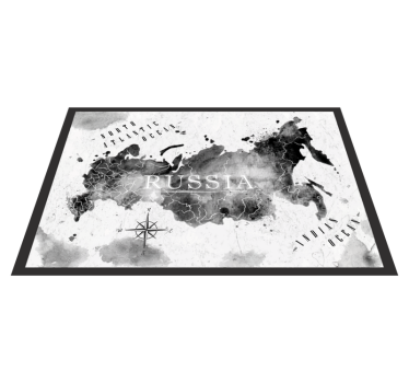 Monochrome wereldkaartje vinyl tapijt wereldkaart - TenStickers