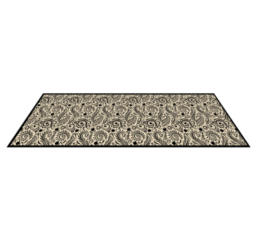 Beige elegant plantenontwerp vinyl tapijt textuur - TenStickers