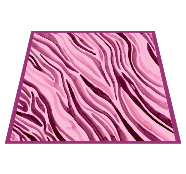 Vinyl vloerkleed dierenprint roze zebraprint - TenStickers