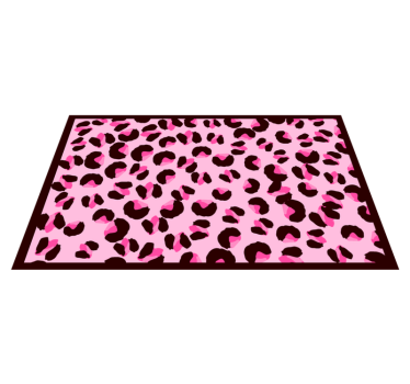 Roze luipaardpatroon vinyl vloerkleed dierenprint - TenStickers