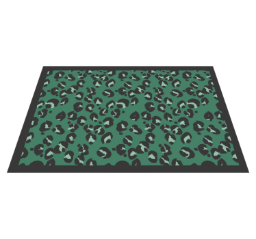 Groen luipaardpatroon vinyl vloerkleed dierenprint - TenStickers