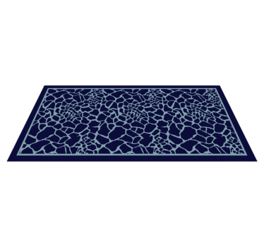 Blauw giraffenpatroon vinyl vloerkleed dierenprint - TenStickers
