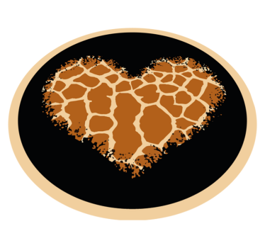Hart giraffe ontwerp vinyl vloerkleed dierenprint - TenStickers