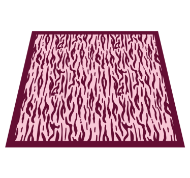 Felle dierenpatronen vinyl vloerkleed dierenprint - TenStickers