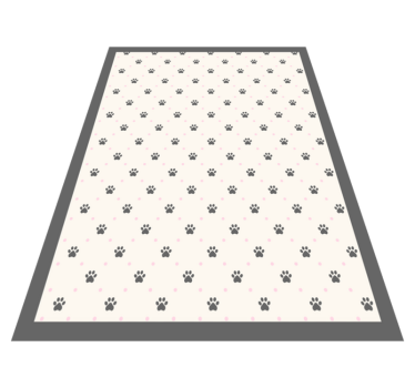 Pootafdrukpatroon vinyl vloerkleed dierenprint - TenStickers