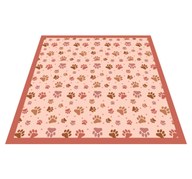 Pootafdrukken patroon vinyl vloerkleed dierenprint - TenStickers