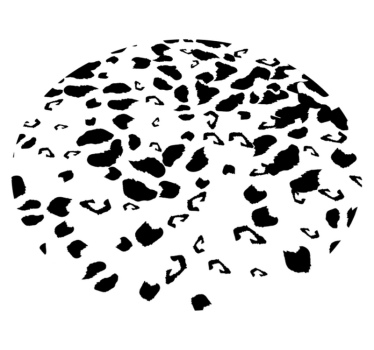 Zwart-witte giraffevlekken vinyl vloerkleed dierenprint - TenStickers