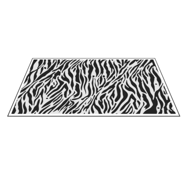 Zebrastrepen patroon vinyl vloerkleed dierenprint - TenStickers