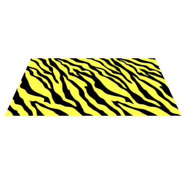 Gele zebraprint vinyl vloerkleed dierenprint - TenStickers