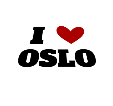 Ik hou van oslo vinyl tapijt zinnen en teksten - TenStickers