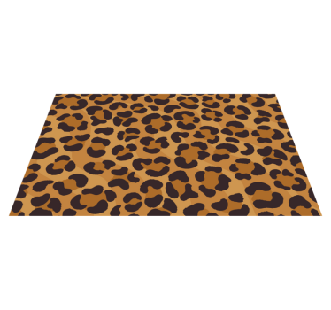 Stijl met luipaardmotief vinyl vloerkleed dierenprint - TenStickers