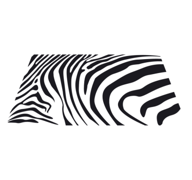 Vinyl vloerkleed dierenprint zebra lijnen - TenStickers