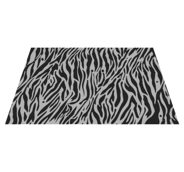 Zebrapatroon strepen vinyl vloerkleed dierenprint - TenStickers