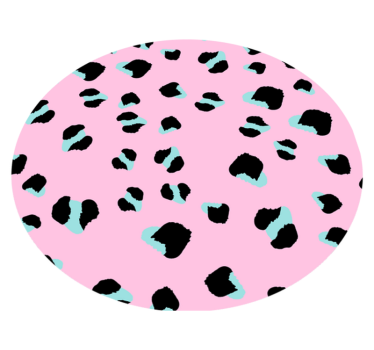 Roze luipaardvlekken vinyl vloerkleed dierenprint - TenStickers