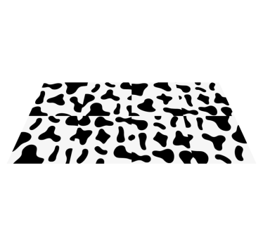Zwart-witte koe vinyl vloerkleed dierenprint - TenStickers