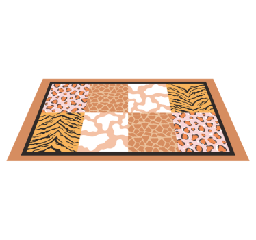 Wilde dierenpatronen vinyl vloerkleed dierenprint - TenStickers