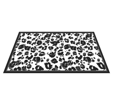 Zwart vlekkenpatroon vinyl vloerkleed dierenprint - TenStickers