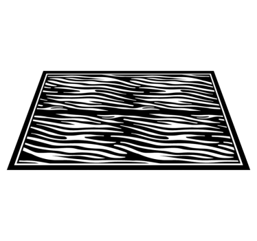 Opvallend zebrapatroon vinyl vloerkleed dierenprint - TenStickers
