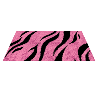 Roze zebrastrepen vinyl vloerkleed dierenprint - TenStickers