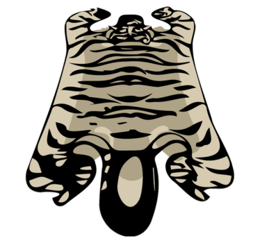 Stijlvolle tijgerstrepen vinyl vloerkleed dierenprint - TenStickers