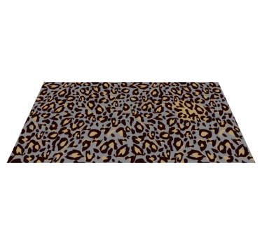 Grijze luipaardprint vinyl vloerkleed dierenprint - TenStickers