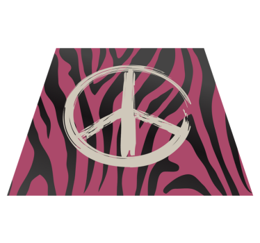 Vredestekenpatroon vinyl vloerkleed dierenprint - TenStickers