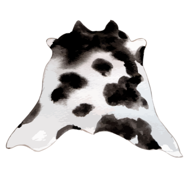 Vinyl vloerkleed dierenprint koeienhuid idee - TenStickers