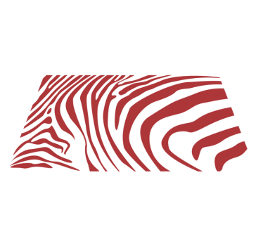 Opvallende rode golven vinyl vloerkleed dierenprint - TenStickers