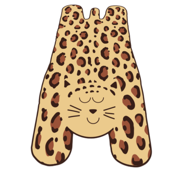 Blije luipaard vinyl vloerkleed dierenprint - TenStickers