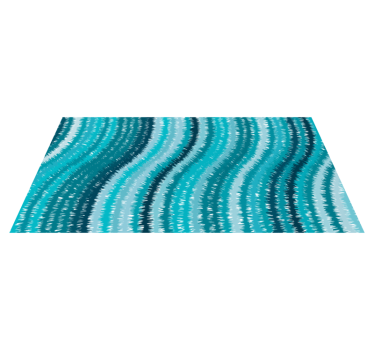 Golvende aqua vinyl tapijt andere textuur - TenStickers