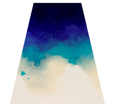 Oceanische kleuren marmeren vinyl tapijt - TenStickers