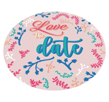 Ik hou van de datum vinyl tapijt zinnen en teksten - TenStickers
