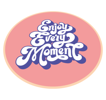 Geniet van elk moment vinyl tapijt zinnen en teksten - TenStickers