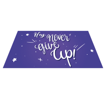 Volhard citaat vinyl tapijt zinnen en teksten - TenStickers