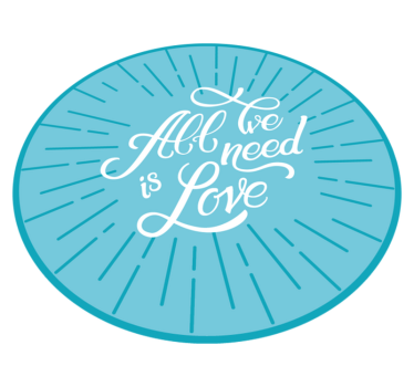 Alle behoefte is liefde vinyl tapijt zinnen en teksten - TenStickers